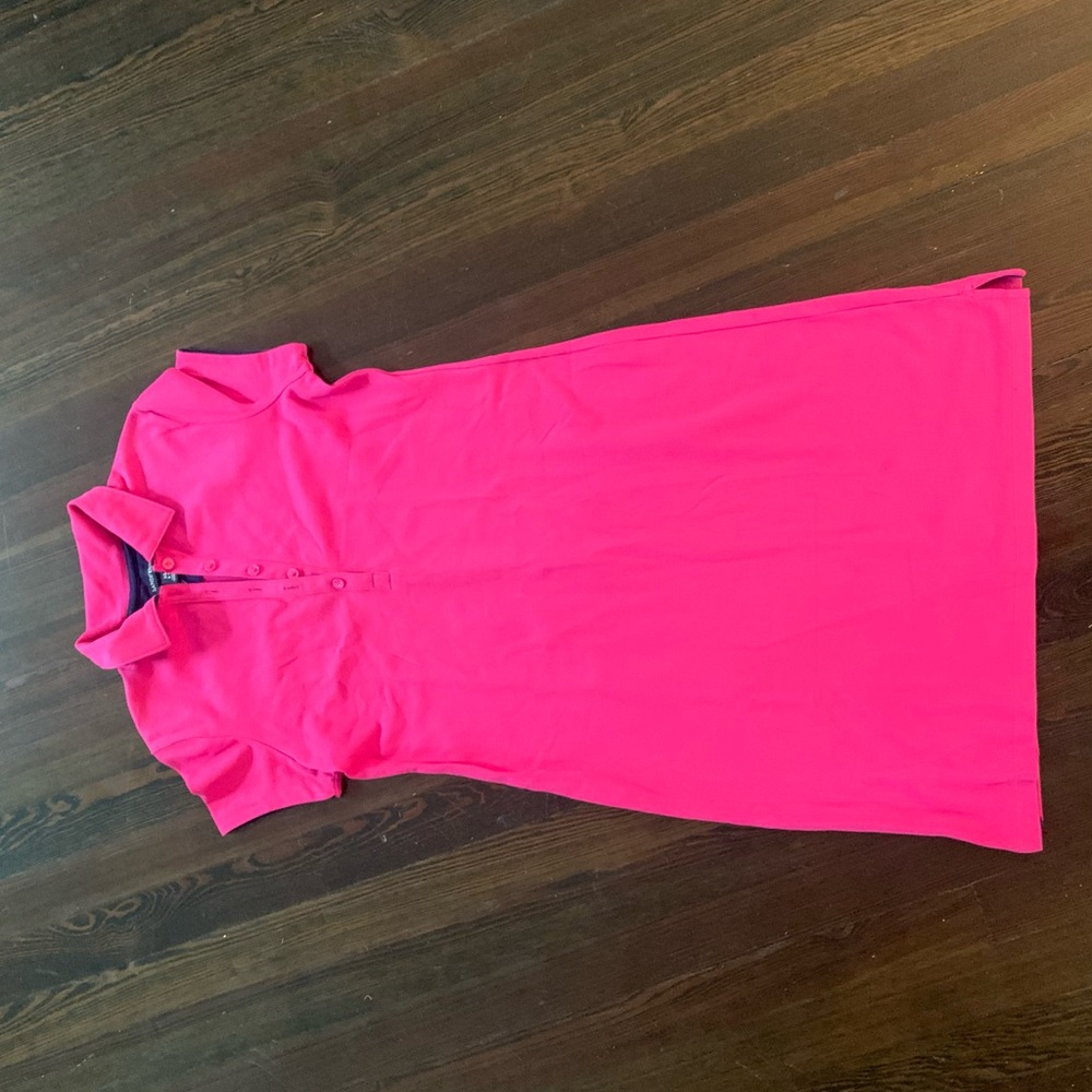 Lands End classic polo dress pink